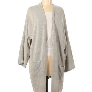 DONNI Ribbed Sweater Coat Pocket Cardigan